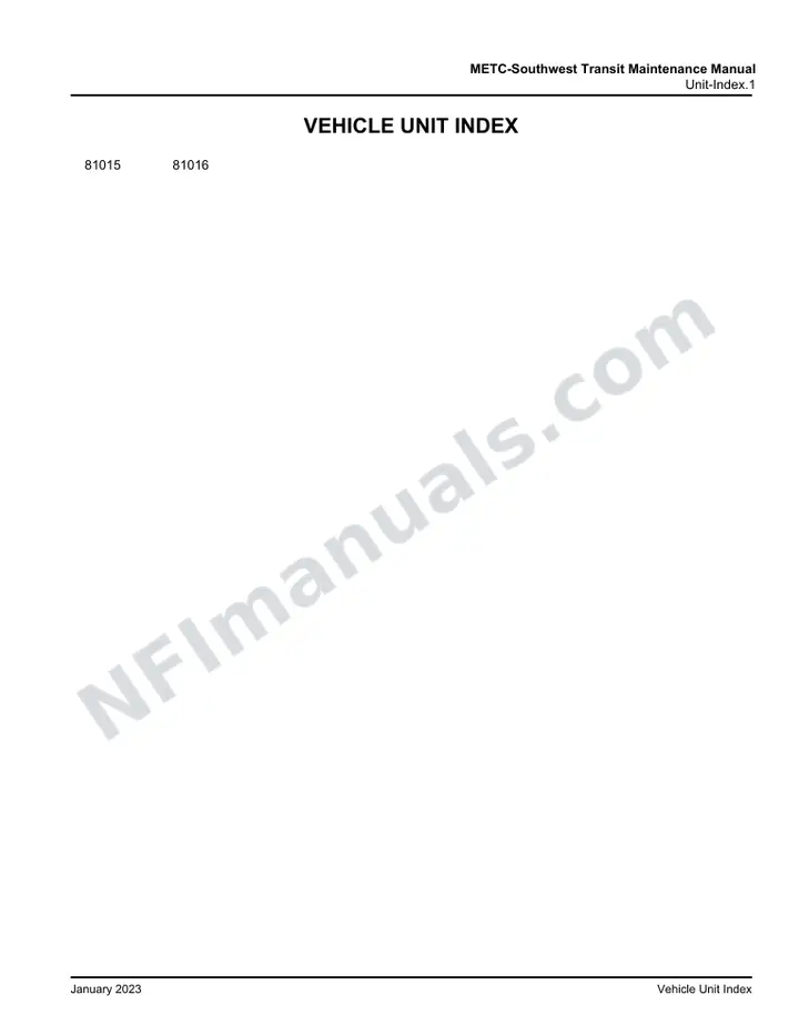 METC-Southwest Transit Maintenance Manual, 2019 for Units 81015-81016 first-page preview