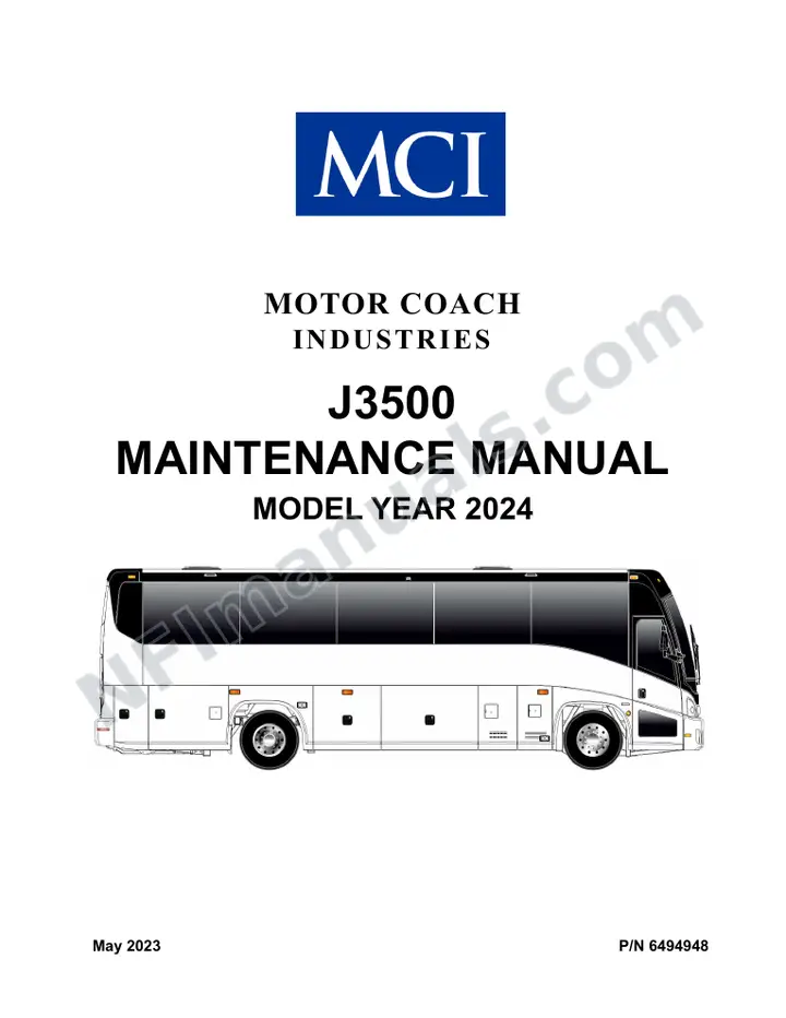 J3500 Basic 6494948 Maintenance Manual, 2023 for Unit 107545 first-page preview