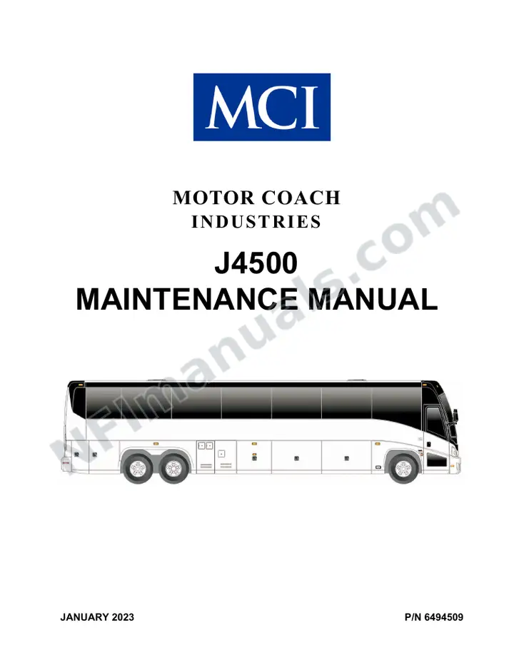 J4500 Basic 6494509 Maintenance Manual, 2023 for Unit 107279 first-page preview