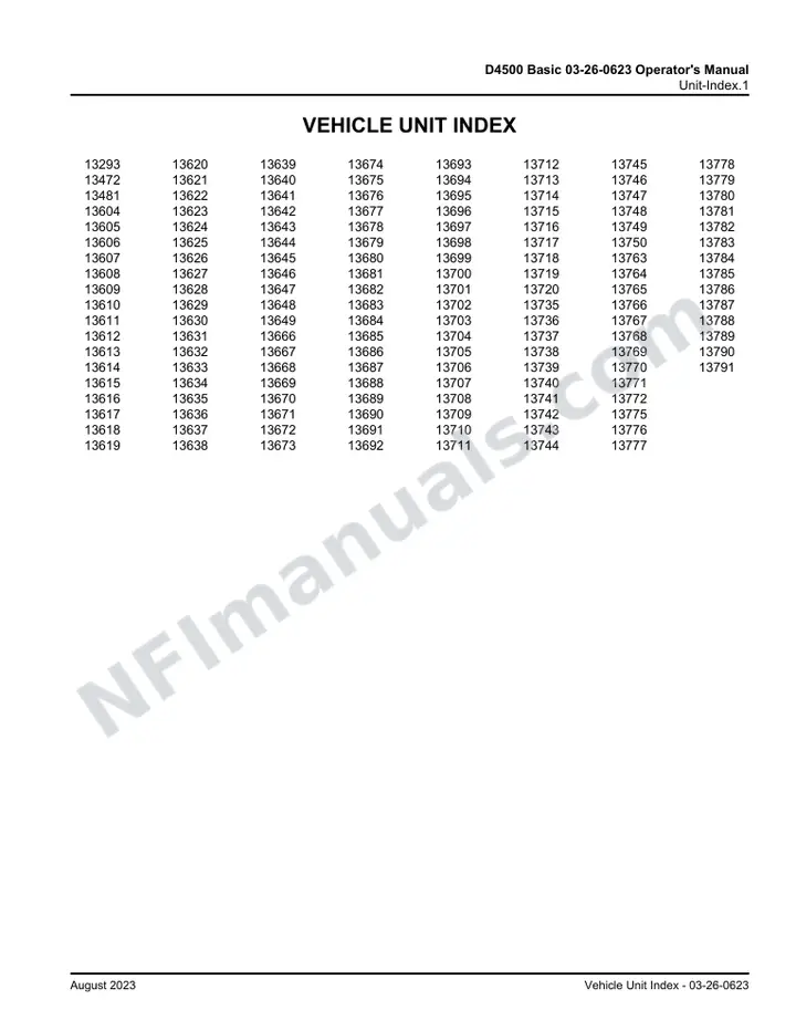 MCI D4500 Manual Package - Basic Manuals included manual preview