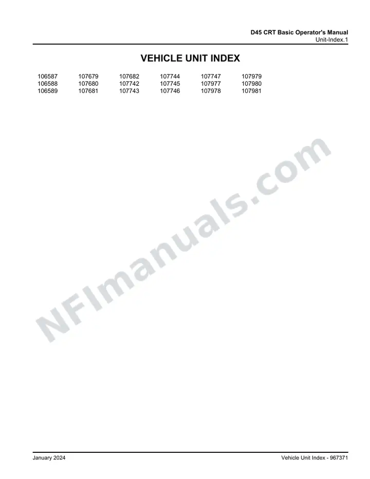 D45 CRT Basic Basic Operator's Manual, 2022 for Unit Model Year 2023 first-page preview