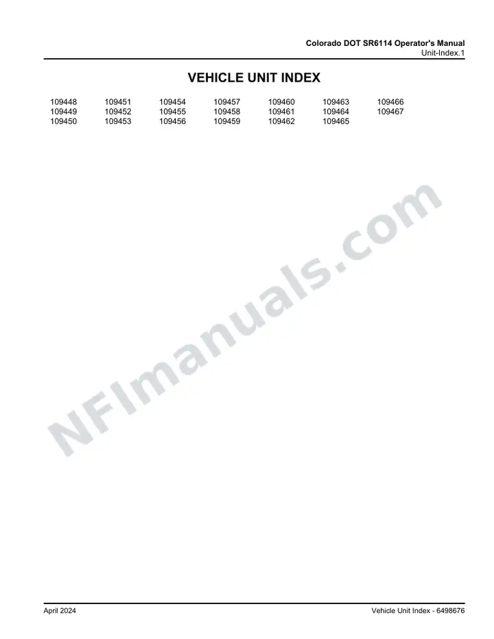 D45 CRT Colorado DOT SR6114 Operator's Manual, 2024 for Units 109448-109467 first-page preview