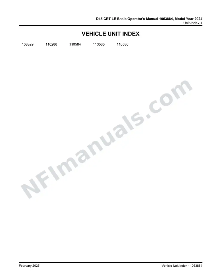 D45 CRT LE Basic Operator's Manual 1053884, Model Year 2024 first-page preview