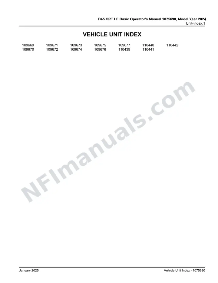 D45 CRT LE Basic Operator's Manual 1075690, Model Year 2024 first-page preview