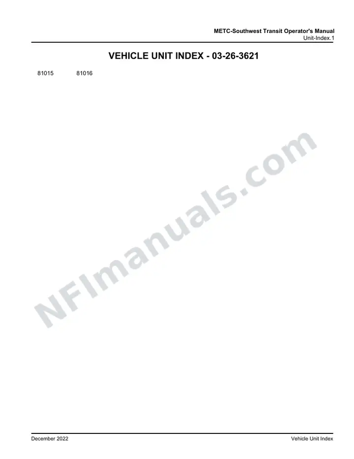 METC-Southwest Transit Operator's Manual, 2019 for Units 81015,81016 first-page preview