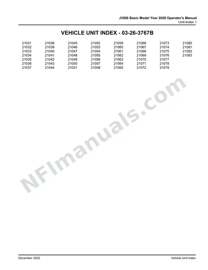 J3500 Basic Model Year 2020 Operator's Manual, 2019 for Units 21031-21083 first-page preview