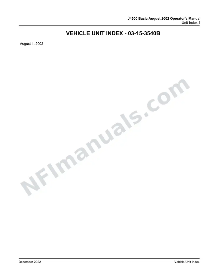 J4500 Basic August 2002 Operator's Manual, 2002 for Unit first-page preview