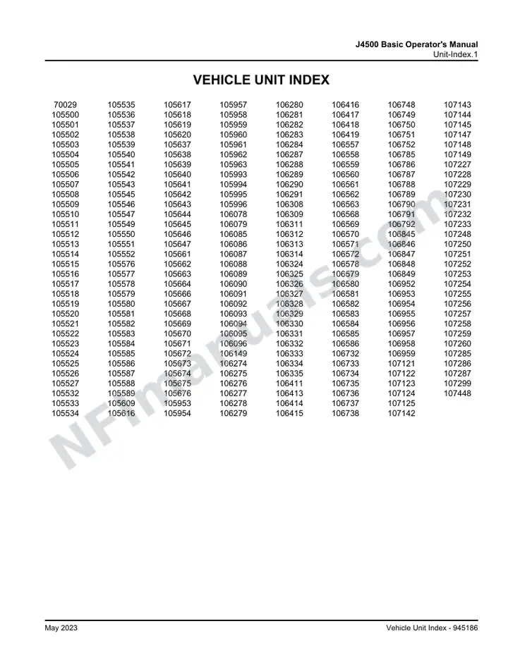 J4500 Basic Operator's Manual, 2022 for Unit 105500 first-page preview