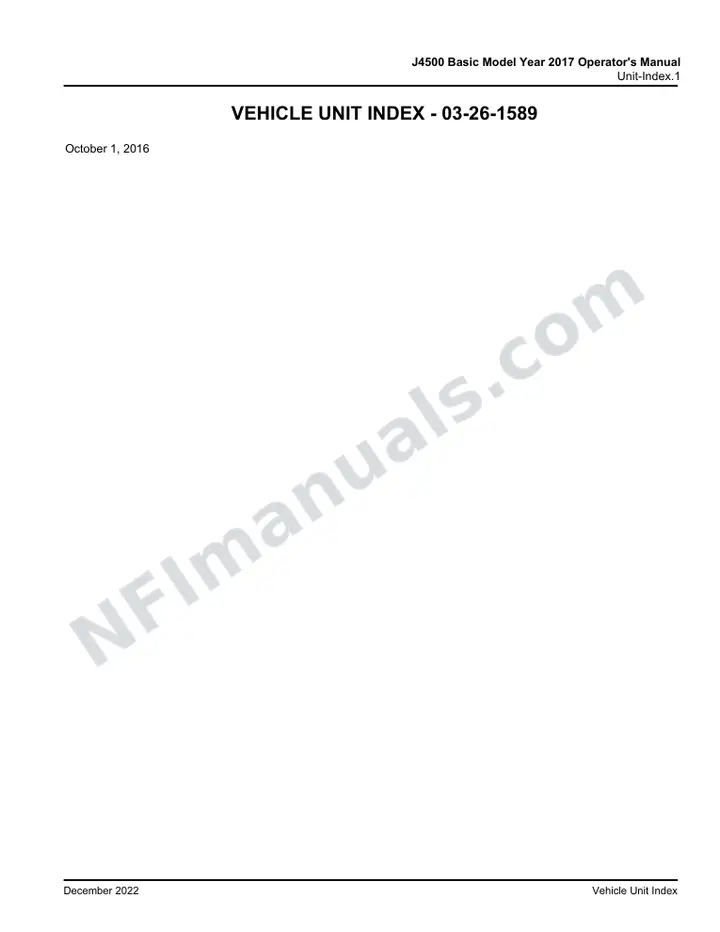 J4500 Basic Model Year 2017 Operator's Manual, 2016 for Unit first-page preview