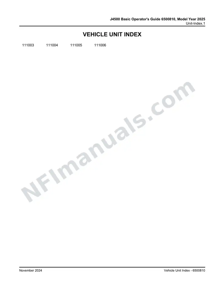 J4500 Basic Operator's Guide - French 6500810, Model Year 2025 first-page preview