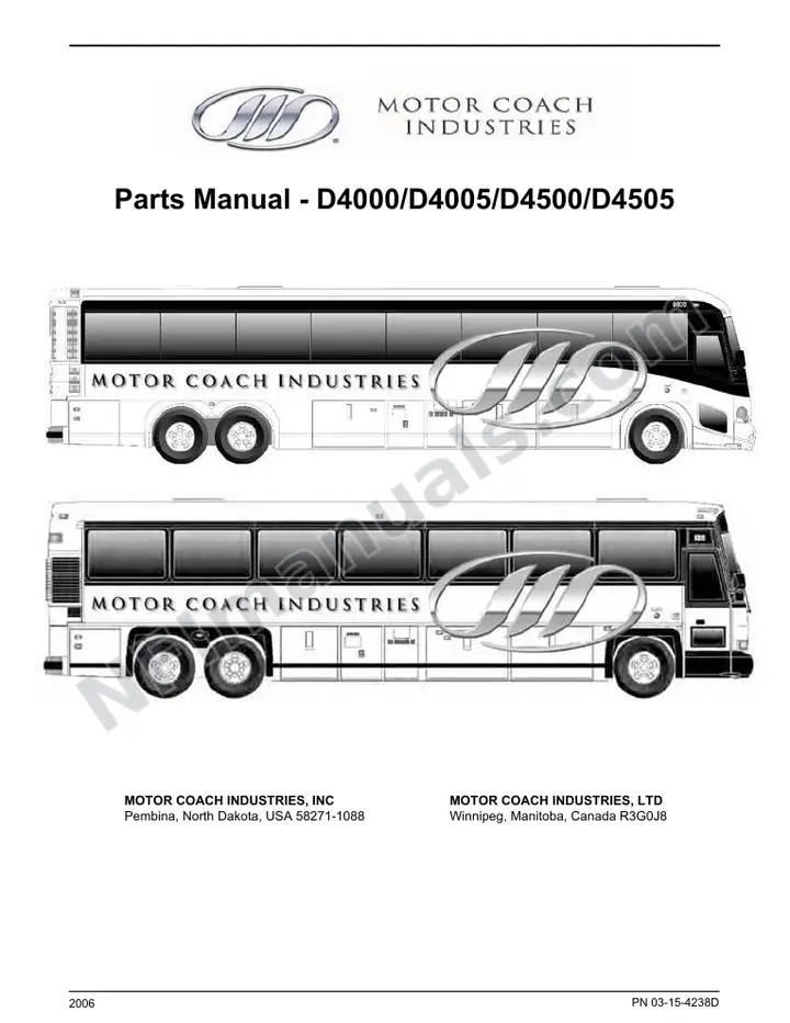 D4000/D4005/D4500/D4505 D4500 Basic 03-15-4238 Parts Manual first-page preview