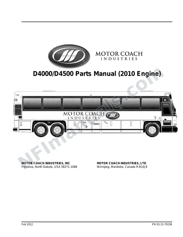 D4005/D4500 Basic 03-15-7915B Parts Manual Vol 1, 2010 for Units 59653-59999, 12600-14100 first-page preview