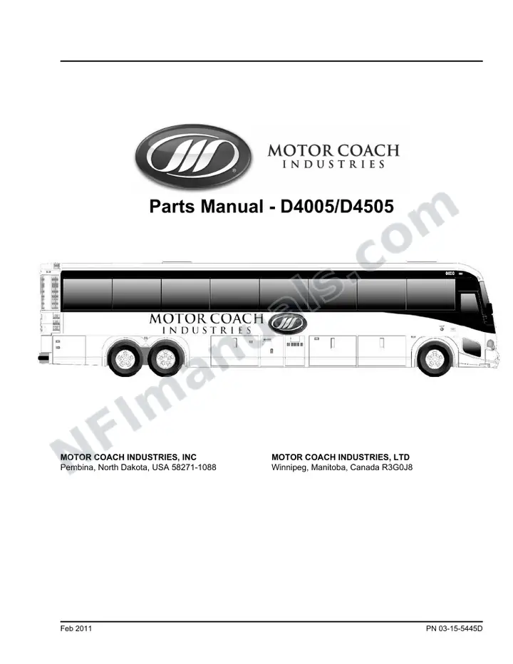 D4005/D4505 Basic 03-15-5445D Parts Manual, 2006 for Units 57698-59710 first-page preview