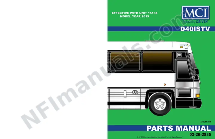 D40ISTV Basic Parts Manual 03 26 2835, Model Year 2019 first-page preview