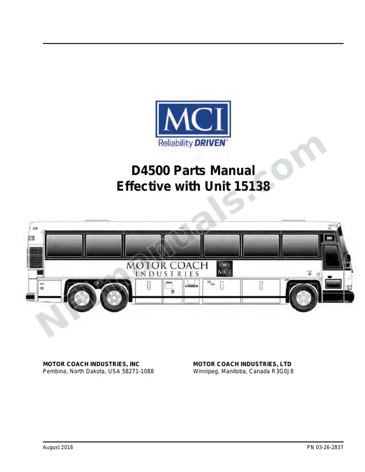 D4500 Basic 03-26-2837 Parts Manual, 2018 for Units 15138-15537 first-page preview