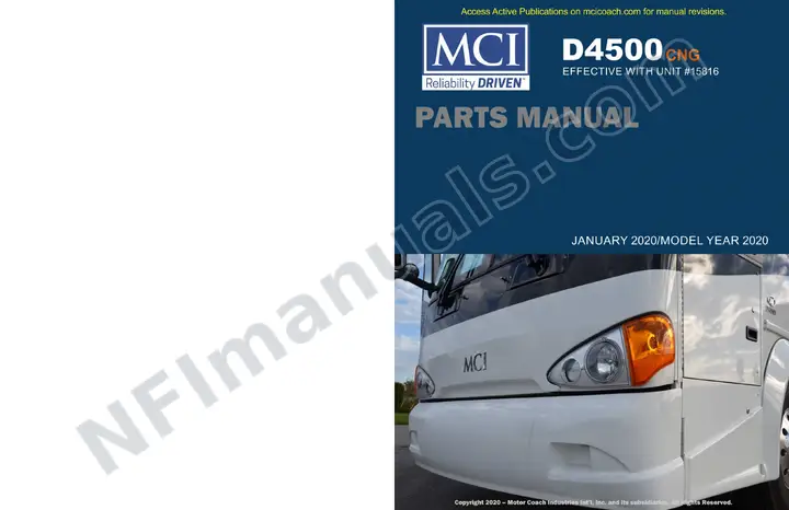 D4500 CNG Basic 03-26-3696 Parts Manual, 2019 for Units 15816-15826 first-page preview
