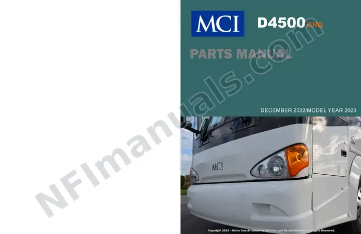 D4500 CNG Model Year 2023 Basic Parts Manual 6494224, 2022 for Units 16616 - 16620 first-page preview
