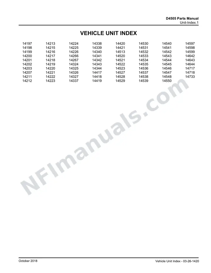 D4505 Basic Parts Manual 03 26 1420C, Model Year 2017 first-page preview