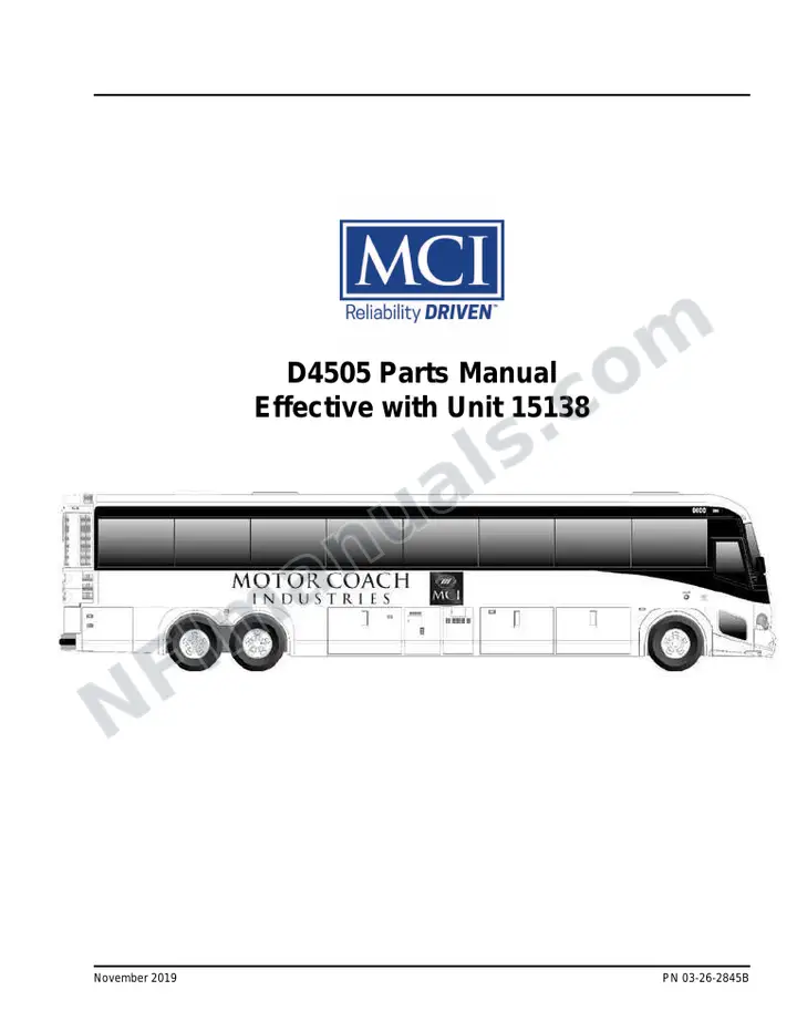 D4505 Basic 03-26-2845B Parts Manual, 2019 for Units 15138-15148 first-page preview