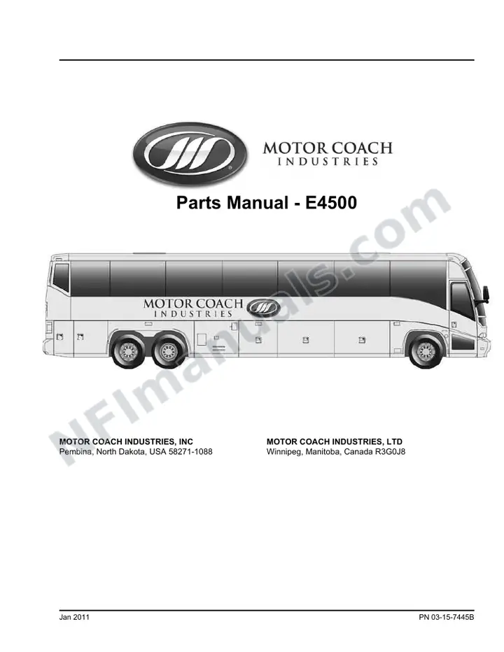E4500 Basic Parts Manual, 2011 for Units 63776-65800 first-page preview