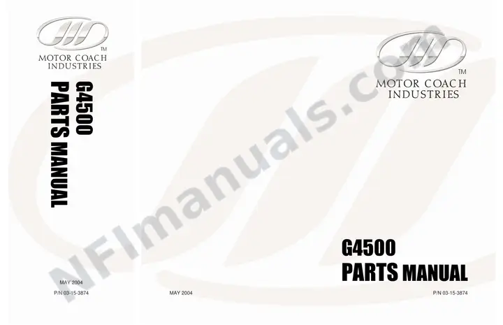 G4500 Parts Manual, Basic 2004 for Units 62227-62561 first-page preview