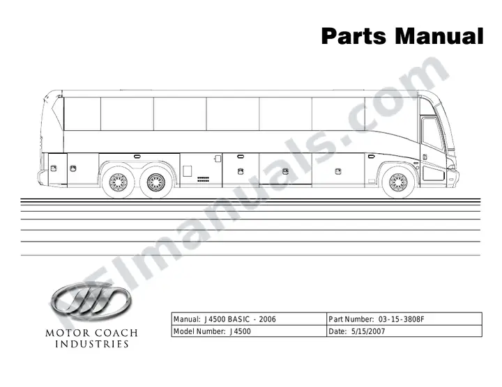 J4500 Basic_03-15-3808 Parts Manual, 2002 for Units 62032-63775 first-page preview