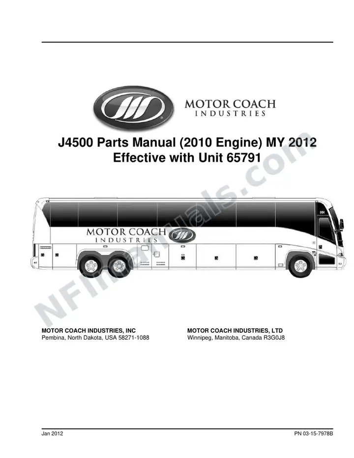 J4500 Basic_03-15-7978B Parts Manual, 2011 for Units 65791-66227 first-page preview