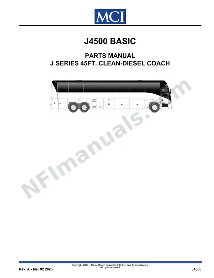 6494508 Parts Manual, J4500 Basic first-page preview