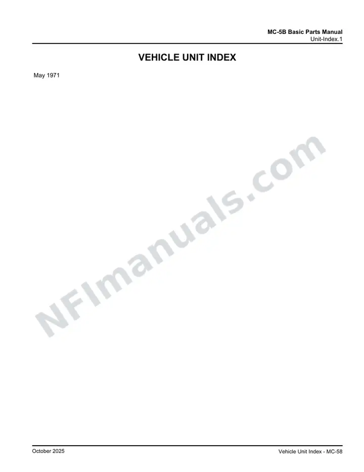 MC-5B Basic Parts Manual first-page preview