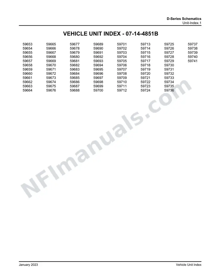 D4000/D4005 D-Series Schematics , 2010 for Units 59653-59741 first-page preview