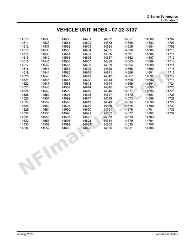 D4000/D4005/D4500/D4505 D-Series Schematics , 2017 for Units 14510-14568,14585-14625,14632-14718,14724-14730,14733-14734 first-page preview