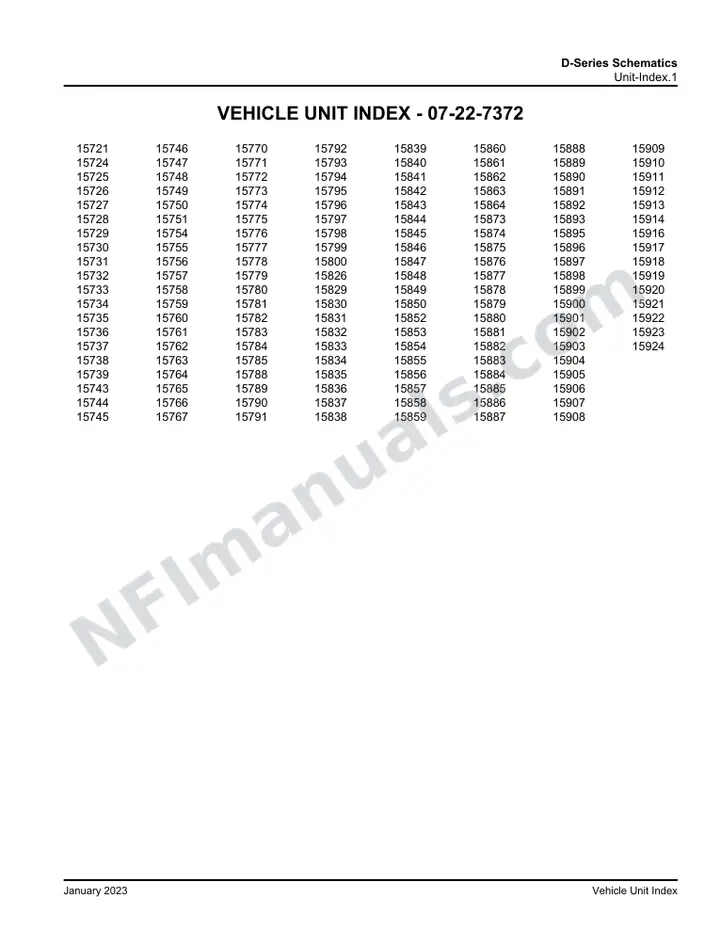 D4000/D4005/D4500/D4505 D-Series Schematics , 2019 for Units 15721,15724-15739,15743-15751,15754-15767,15770-15785,15788-15800,15826,15829-15850,15852-15864,15873-15893,15895-15914,15916-15924 first-page preview