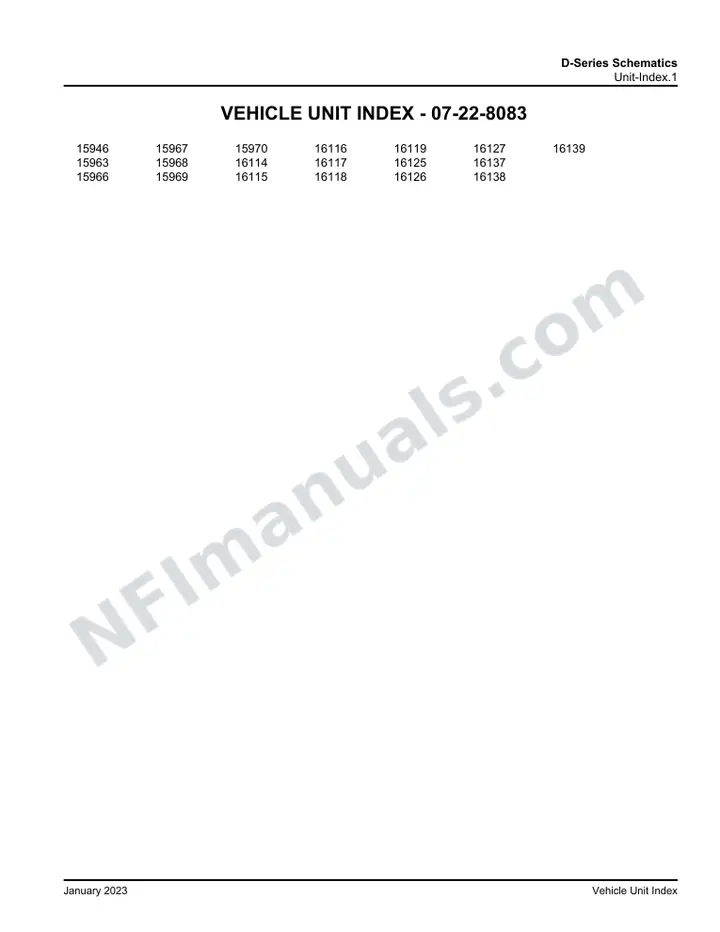 D4000/D4005/D4500/D4505 D-Series Schematics , 2020 for Units 15946,15963,15966-15970,16114-16119,16125-16127,16137-16139 first-page preview
