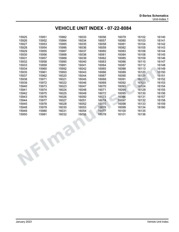 D4000/D4005/D4500/D4505 D-Series Schematics , 2020 for Units 15925-15935,15937-15945,15948-15962,15971-15982,15984-15993,16020-16028,16030-16106,16108-16110,16112-16113,16120-16124,16129-16136,16140-16160 first-page preview