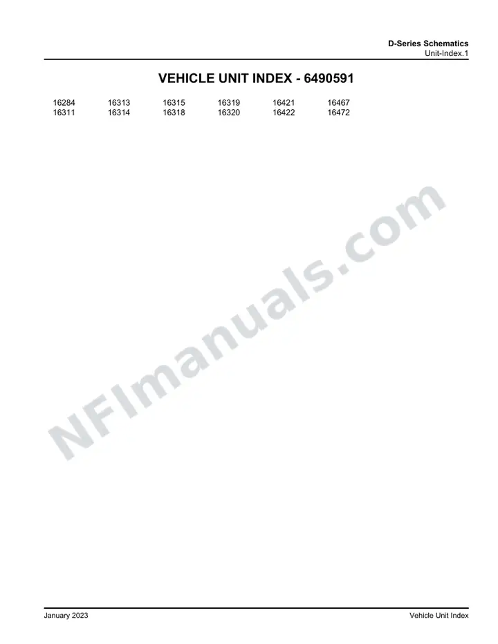 D4000/D4500 D-Series Schematics , 2019 for Units 16284,16311,16313-16315,16318-16422,16467,16472 first-page preview