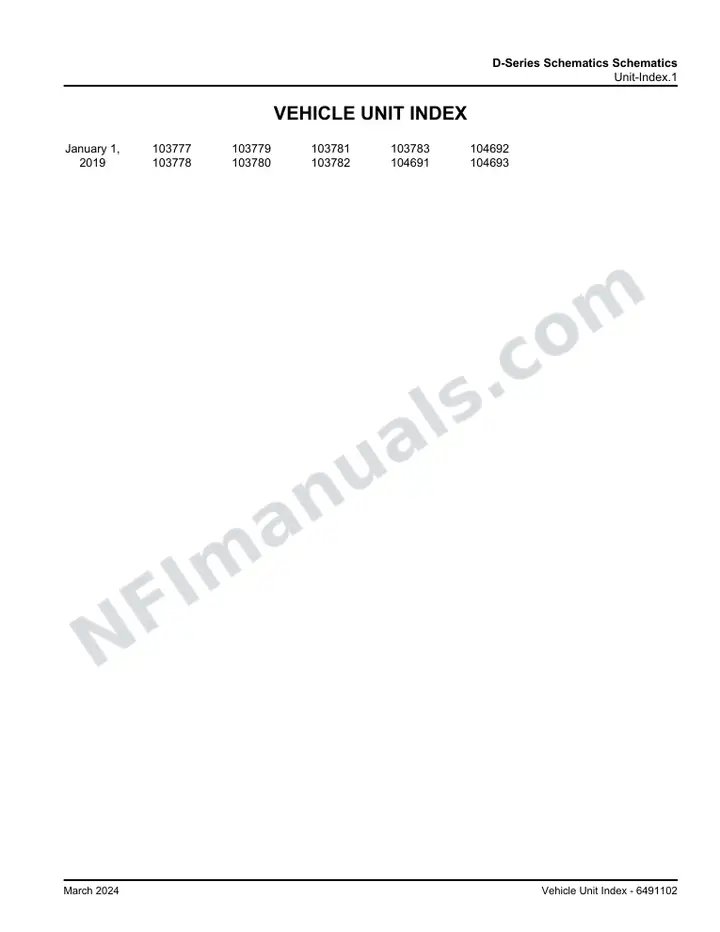D4000/D4500 D-Series Schematics Schematics, 2019 for Units January 1, 2019, 103777-103783, 104691-104693 first-page preview