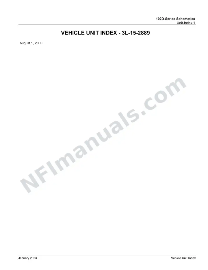 102D 102D-Series Schematics , 2000 for Units August 1, 2000 first-page preview