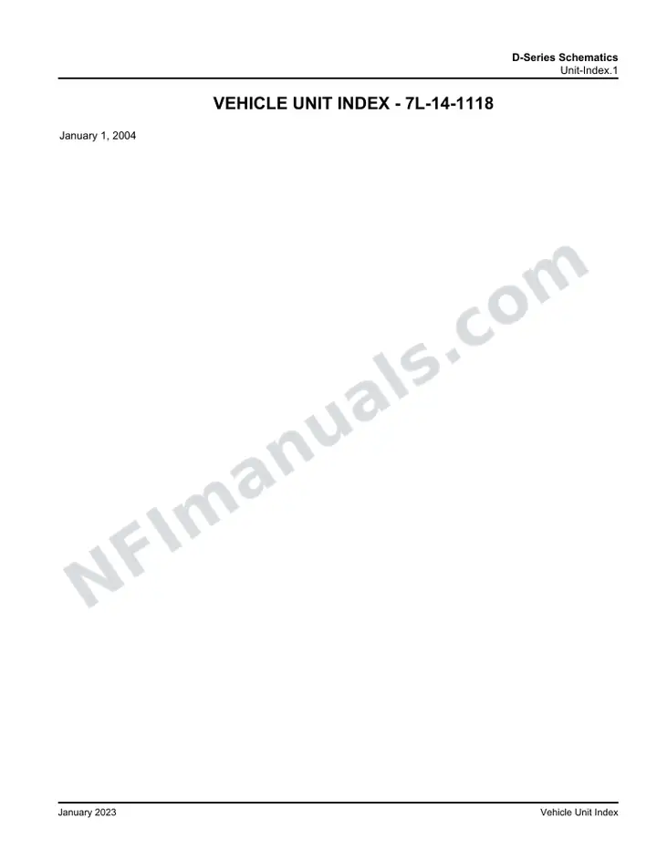 D4000/D4005/D4500/D4505 D-Series Schematics , 2004 for Units January 1, 2004 first-page preview