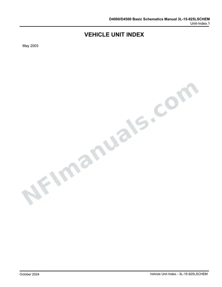 D4500/D4500 Basic Schematics Manual 3L-15-925LSCHEM, 2003 for Unit May 2003 first-page preview