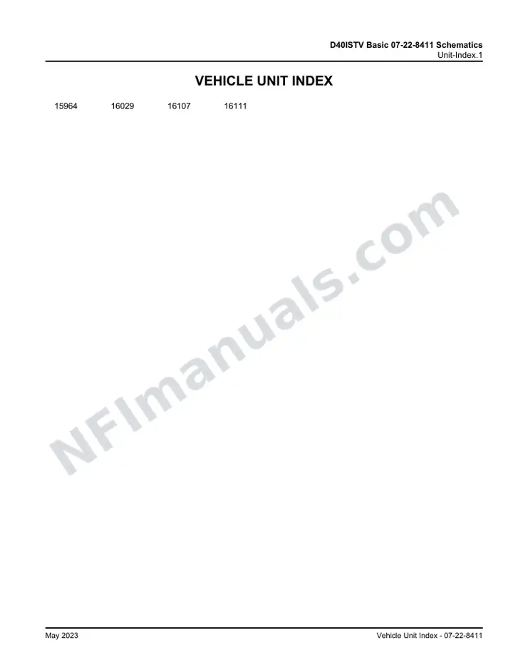 D40ISTV Basic 07-22-8411 Schematics, 2021 for Units 15964, 16029, 16107, 16111 first-page preview