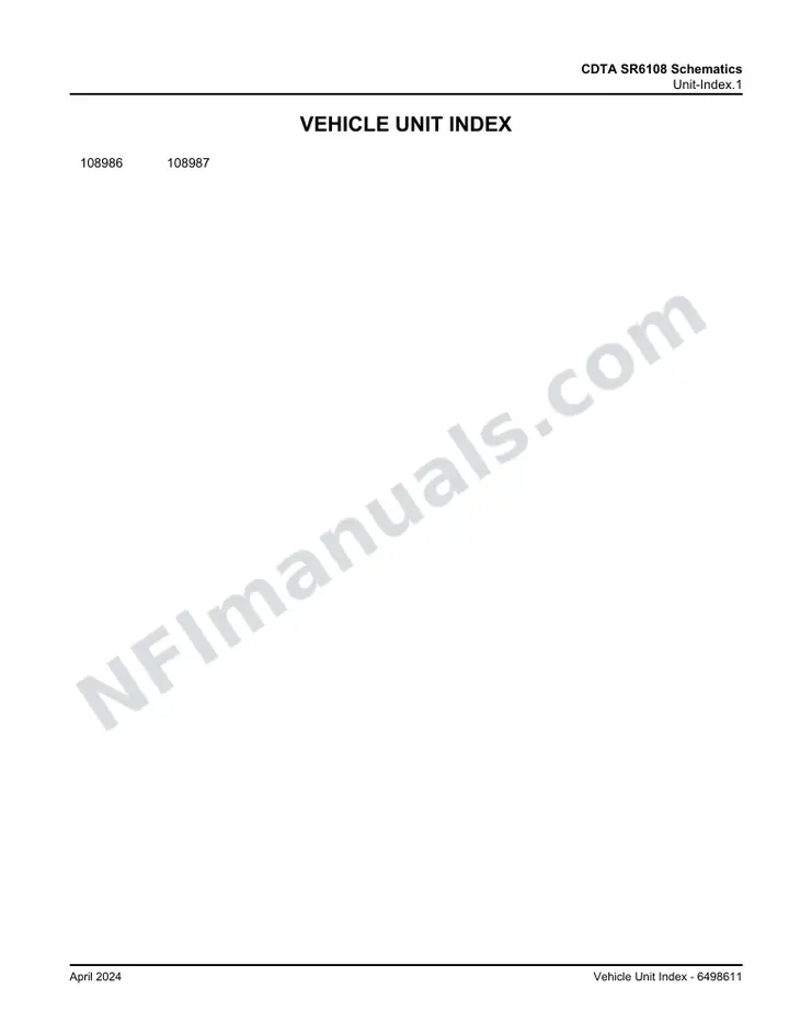 D45 CRT CDTA SR6108 Schematics, 2024 for Units 108986-108987 first-page preview