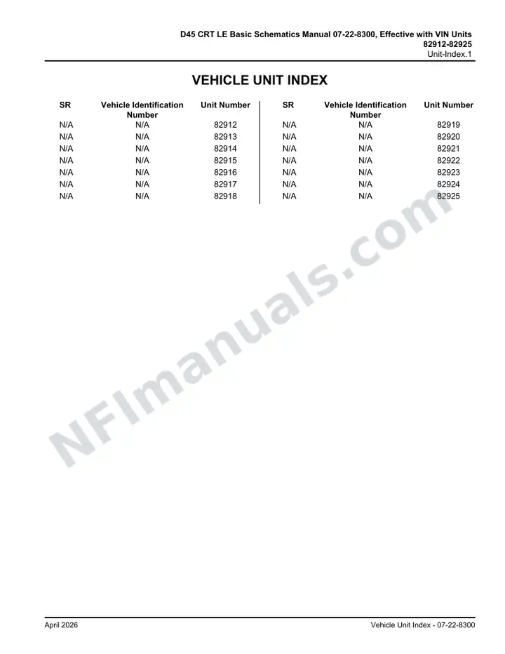 D45 CRT LE Basic 07-22-8300 Logic Manual, 2021 for Units 082912-082925 first-page preview
