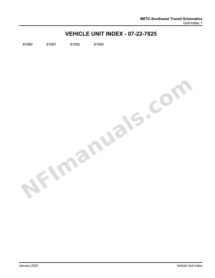 D45 CRT LE METC-Southwest Transit Schematics , 2020 for Units 81090-81093 first-page preview