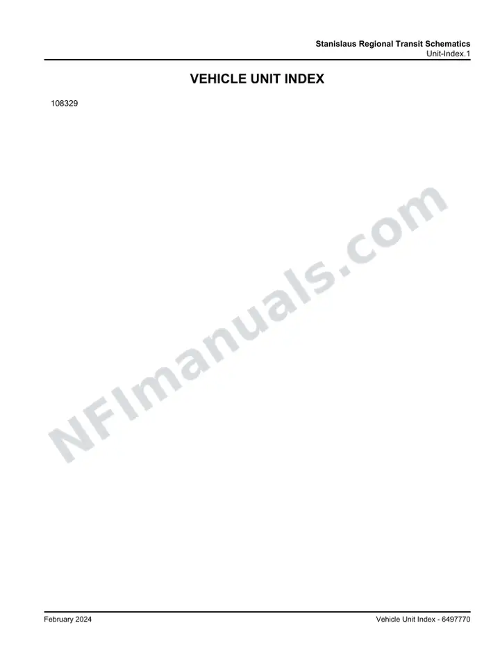 D45 CRT LE Stanislaus Regional Transit Schematics, 2023 for Unit SR6100 first-page preview