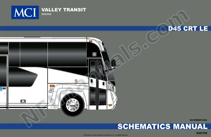 D45 CRT LE Valley Transit SR6066 Schematics, 2021 for Units 105610-105615 first-page preview