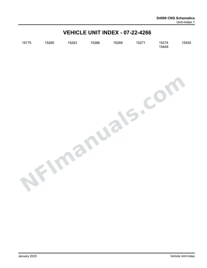D4500 CNG D4500 CNG Schematics , 2018 for Units 15175,15260,15263,15266,15269,15271,15274,15449,15450 first-page preview