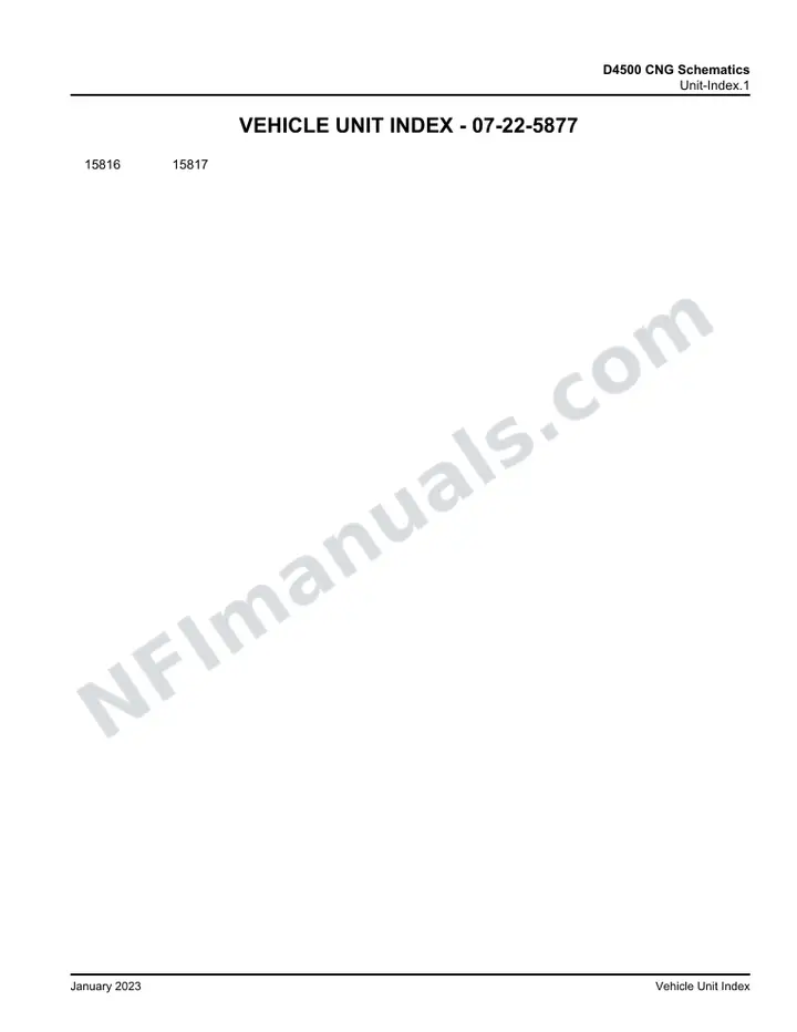 D4500 CNG D4500 CNG Schematics , 2019 for Units 15816,15817 first-page preview