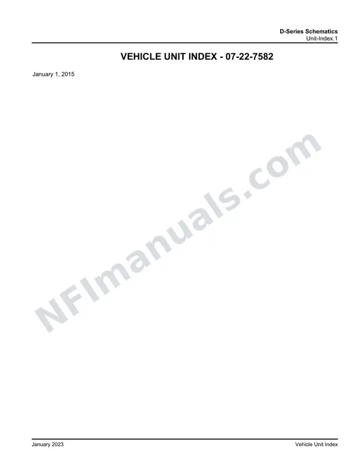 D4500 CNG D-Series Schematics , 2015 for Units January 1, 2015 first-page preview