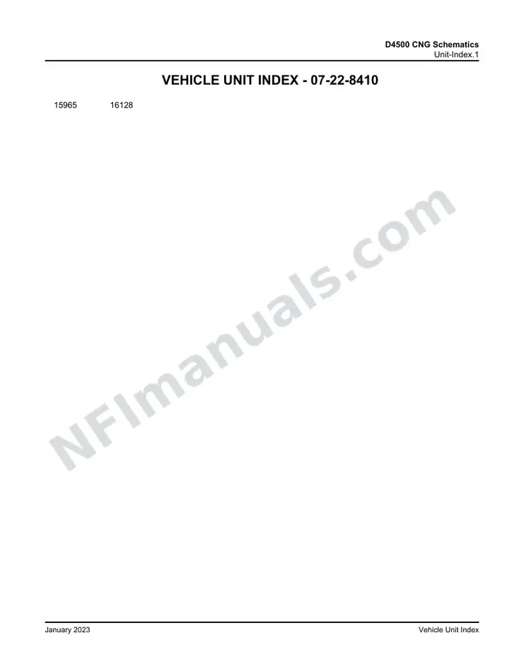 D4500 CNG D4500 CNG Schematics , 2020 for Units 15965,16128 first-page preview