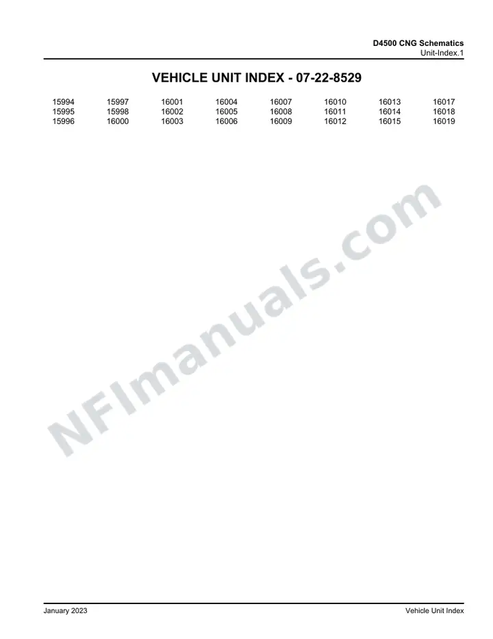 D4500 CNG D4500 CNG Schematics , 2020 for Units 15994-15998,16000-16015,16017-16019 first-page preview